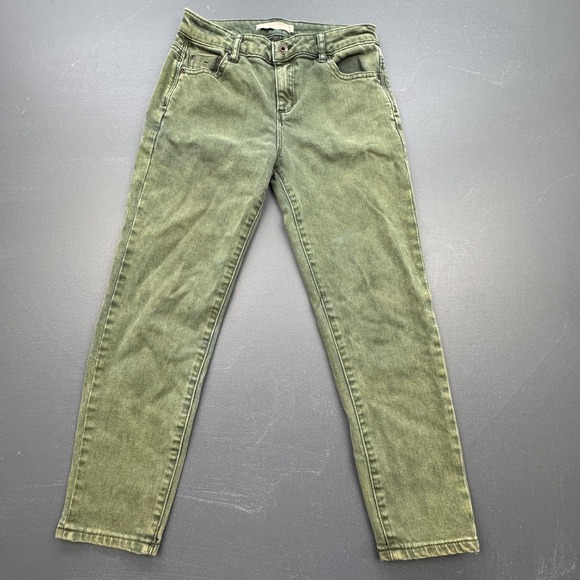 Tractr Jeans Girls Size 8 Green Skinny Stretch Denim Pants Casual Classic Youth - Picture 1 of 7